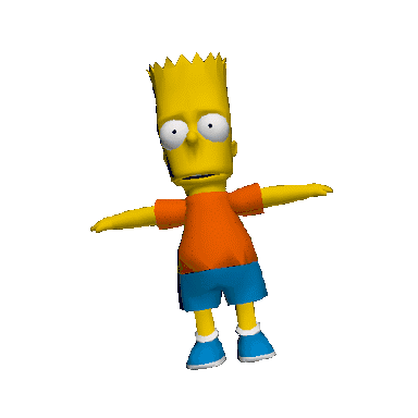 .GIF of Bart Simpson spinning